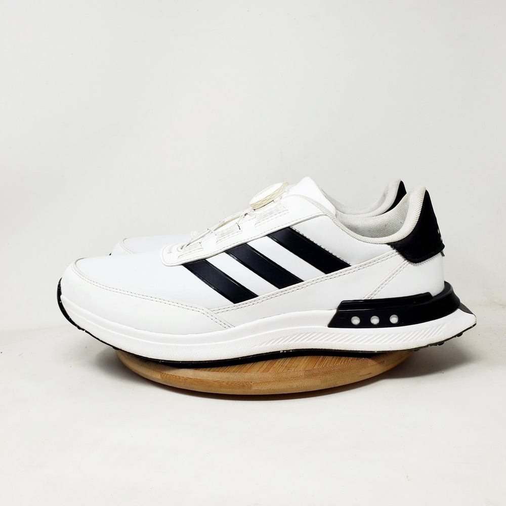 Adidas S2G Spikeless BOA 24 Golf Shoes Mens 10 White Black Low Sneaker